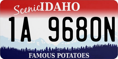 ID license plate 1A9680N