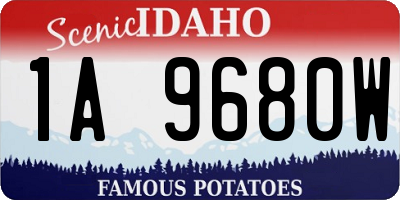 ID license plate 1A9680W