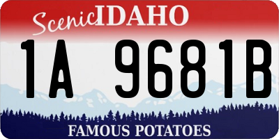 ID license plate 1A9681B
