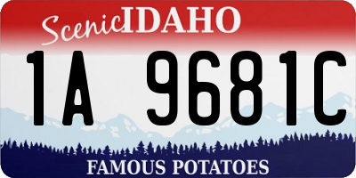 ID license plate 1A9681C