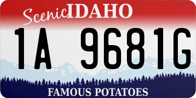 ID license plate 1A9681G