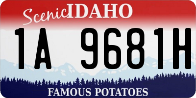 ID license plate 1A9681H