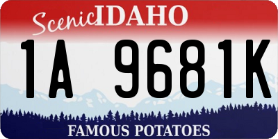 ID license plate 1A9681K
