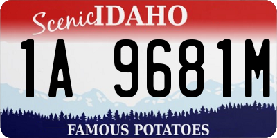 ID license plate 1A9681M