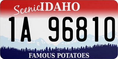 ID license plate 1A9681O