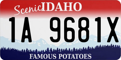 ID license plate 1A9681X