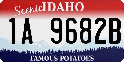 ID license plate 1A9682B
