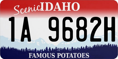 ID license plate 1A9682H