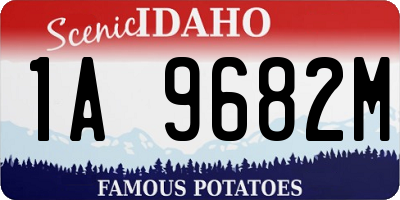 ID license plate 1A9682M