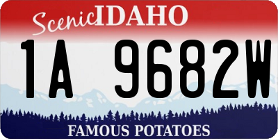 ID license plate 1A9682W