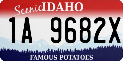 ID license plate 1A9682X
