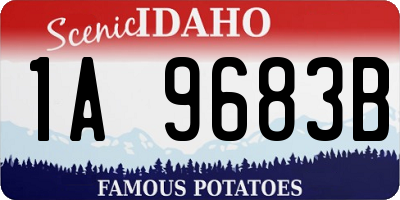 ID license plate 1A9683B