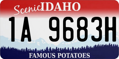 ID license plate 1A9683H