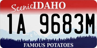 ID license plate 1A9683M