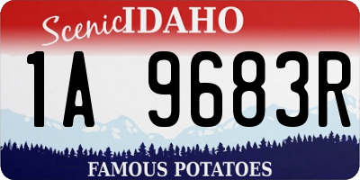 ID license plate 1A9683R