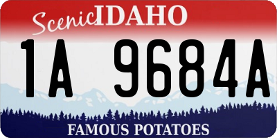ID license plate 1A9684A