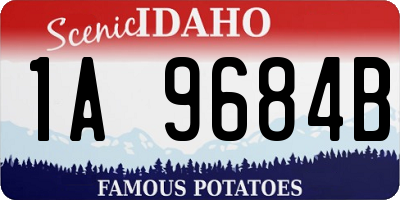 ID license plate 1A9684B