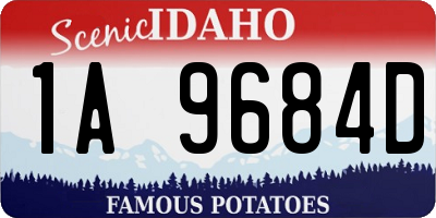 ID license plate 1A9684D