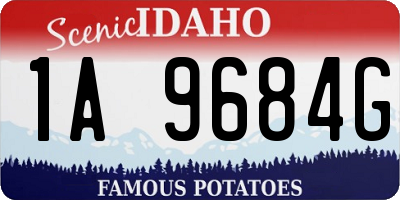 ID license plate 1A9684G