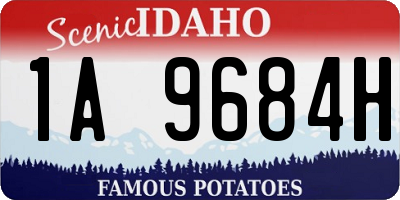ID license plate 1A9684H