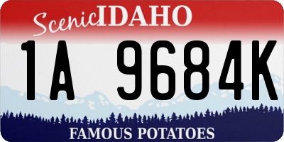 ID license plate 1A9684K