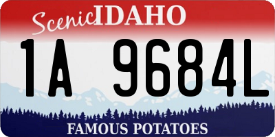 ID license plate 1A9684L