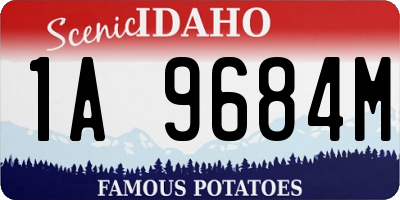 ID license plate 1A9684M