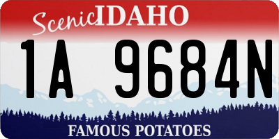 ID license plate 1A9684N