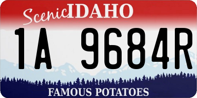 ID license plate 1A9684R