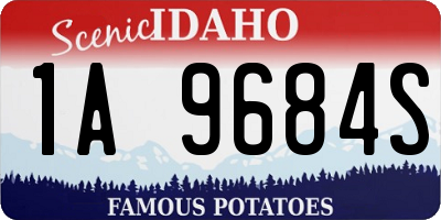 ID license plate 1A9684S