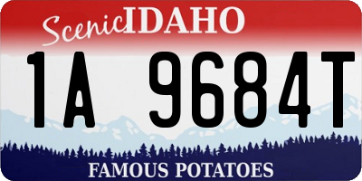 ID license plate 1A9684T