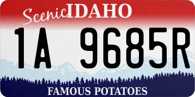 ID license plate 1A9685R