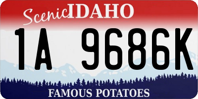 ID license plate 1A9686K