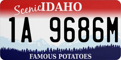ID license plate 1A9686M