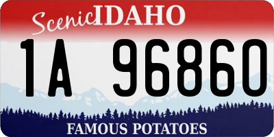 ID license plate 1A9686O