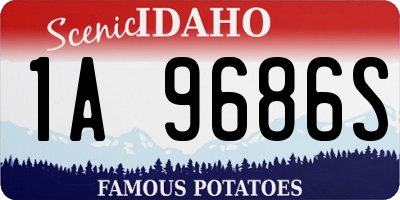 ID license plate 1A9686S