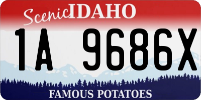 ID license plate 1A9686X