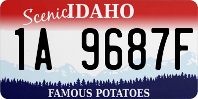 ID license plate 1A9687F