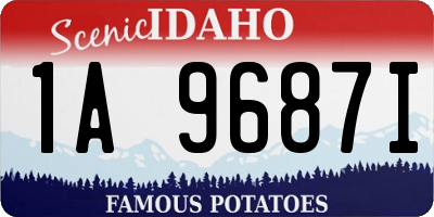 ID license plate 1A9687I