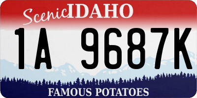 ID license plate 1A9687K