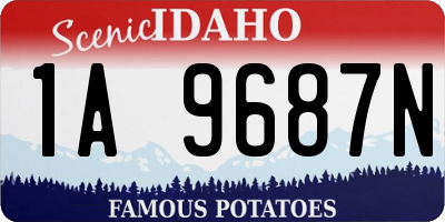 ID license plate 1A9687N