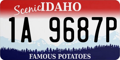 ID license plate 1A9687P