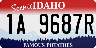 ID license plate 1A9687R
