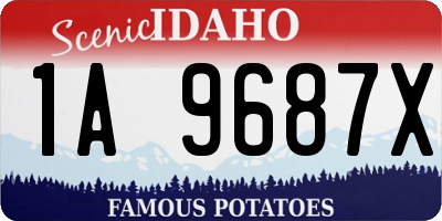 ID license plate 1A9687X