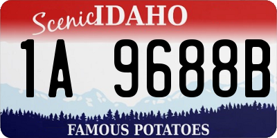 ID license plate 1A9688B