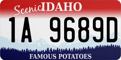ID license plate 1A9689D