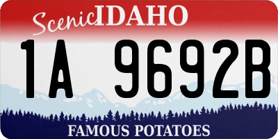 ID license plate 1A9692B
