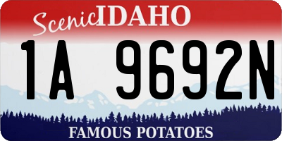 ID license plate 1A9692N