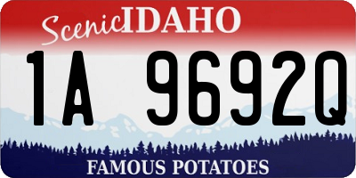 ID license plate 1A9692Q