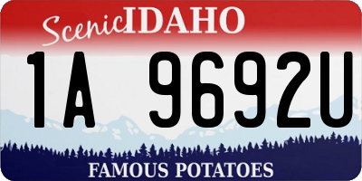 ID license plate 1A9692U